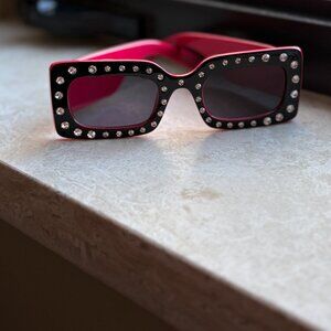 Juicy Couture Sunglasses Red & Black Bedazzled